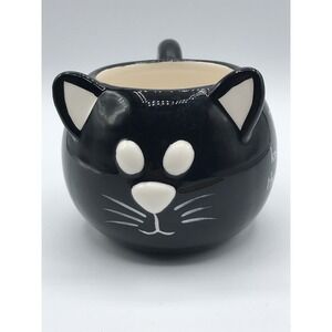 Mud Pie‎ Black Cat "More I Know About Men, More I Love My Cat" Ceramic Mug